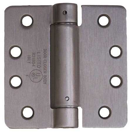 Pamex 4" x 4" 1/4" Radius Corner UL Listed Spring Hinge Satin Nickel Finish H44S10SN